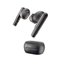 Intrauriculares Poly Voyager Free 60+ UC M color Negro Carbono +Adaptador USB-C BT700 +Estuche de carga con pantalla táctil