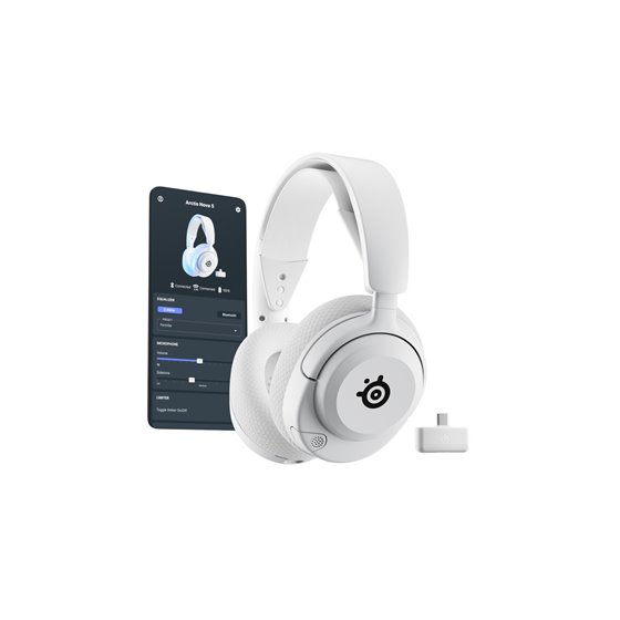Arctis Nova 5P Wireless Auriculares Inalámbrico Diadema Juego USB Tipo C Bluetooth Blanco