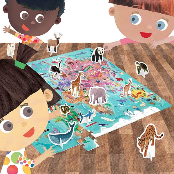 Juego Educativo HEADU Puzzle Gigante World Tour