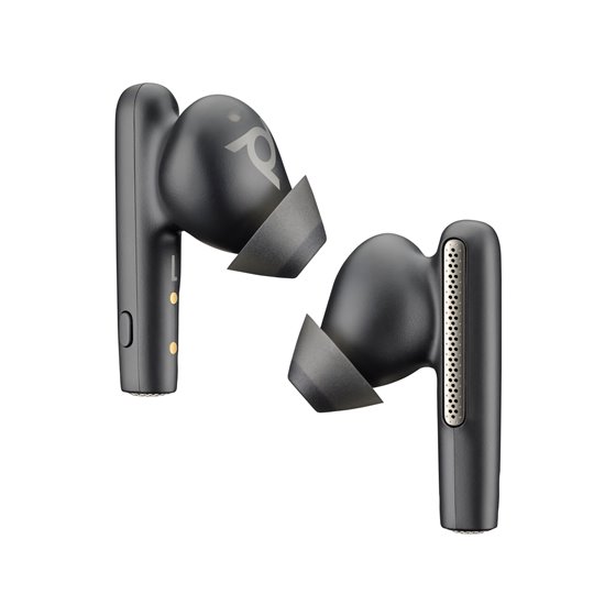 Intrauriculares Poly Voyager Free 60 UC M color Negro Carbono +Adaptador USB-C BT700 +Estuche de carga básico