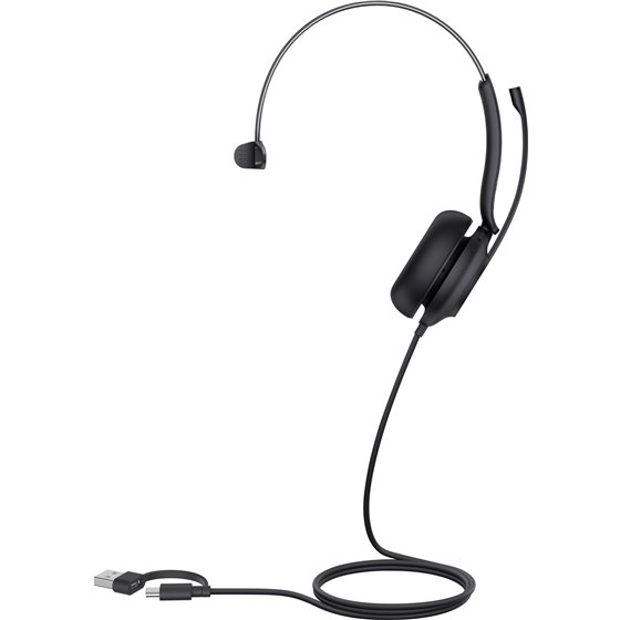 UH35 Mono Teams USB-C/A Auriculares Alámbrico Diadema Llamadas/Música USB Type-C / USB Type-A Negro