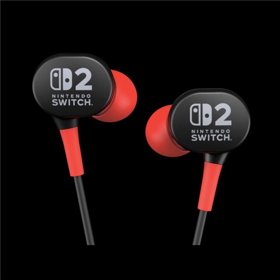 Wired Earbuds for Nintendo Switch 2 Auriculares Alámbrico Dentro de oído Juego Negro, Rojo