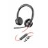 Auriculares estéreo Poly Blackwire 8225 con certificación Microsoft Teams USB-C + Adaptador USB-C/A