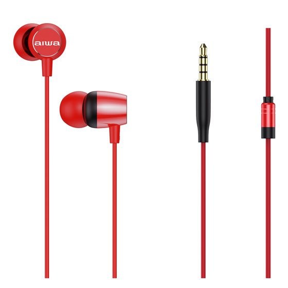 ESTM-20RD auricular y casco Auriculares Alámbrico Dentro de oído Llamadas/Música/Deporte/Uso diario Rojo