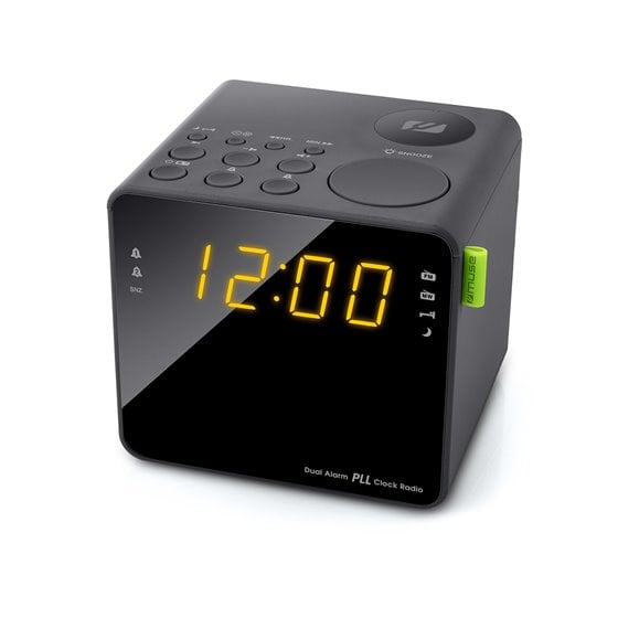 M-187CR radio Reloj Digital Negro