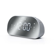 M-170CMR radio Reloj Digital Espejo, Blanco