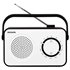 R-190BW radio Portátil Analógica Negro, Blanco
