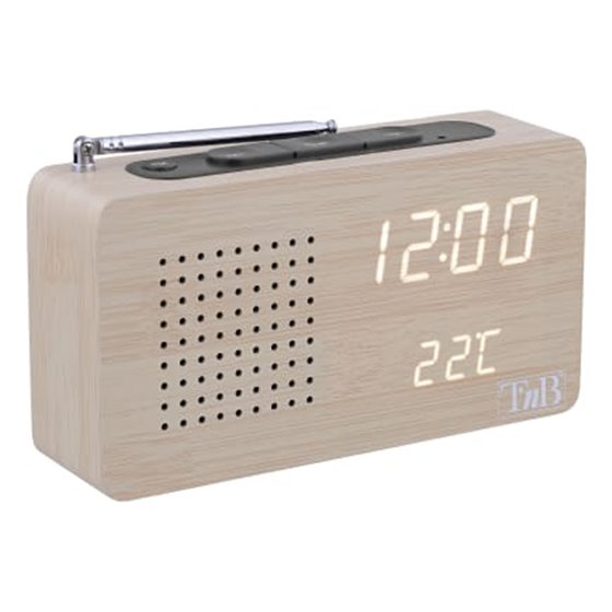 CLOCKFMWD radio Reloj Digital Madera