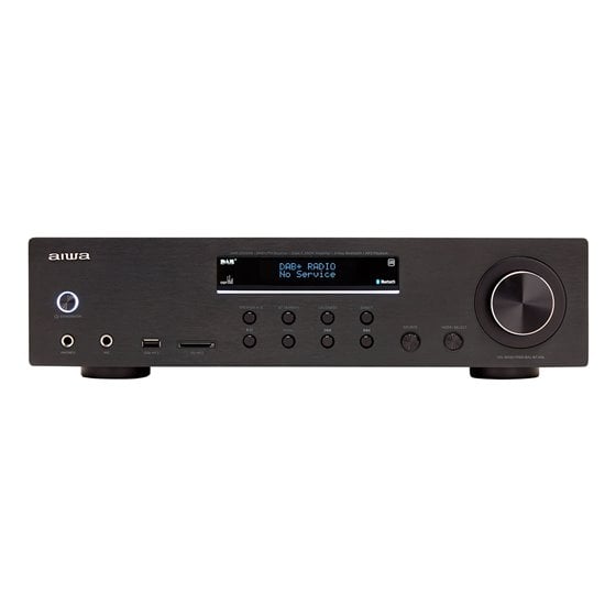 AMR-200DAB/BK amplificador de audio 2.0 canales Hogar Negro