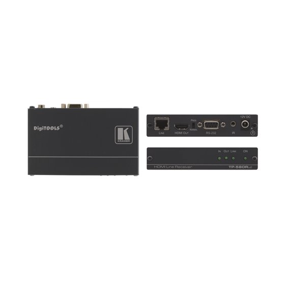 TP-580RXR extensor audio/video Receptor AV Negro