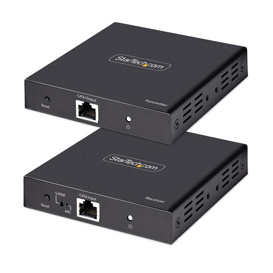 Extensor Alargador HDMI 4K por Cable CAT5/CAT6 Ethernet - Extensor de Vídeo 4K 60Hz HDR hasta 70m - Salida de Audio S/PDIF - Jue