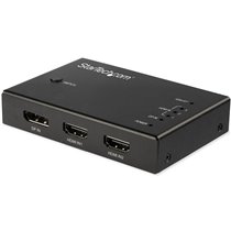 Switch Conmutador de Vídeo HDMI de 4 Puertos - 3x HDMI y 1x DisplayPort - 4K 60Hz