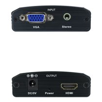 Conversor SVGA+Audio a HDMI con Alimentación, SVGA/H+Jack 3.5/H-HDMI A/H, Negro
