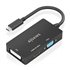 Conversor USB-C A DVI/HDMI/VGA, USB-C/M-DVI/H-HDMI/H-VGA/H, Negro, 15cm
