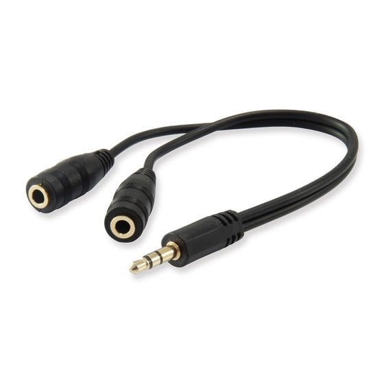 147941 divisor de audio Negro
