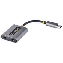 Divisor USB-C de Auriculares - Adaptador USB Tipo C a 2 Auriculares - Multiplicador para Dos Auriculares con Micrófono - DAC Ext