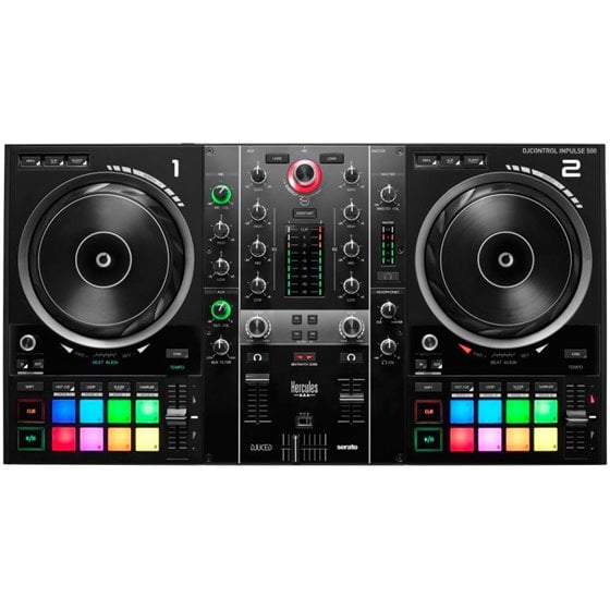Inpulse 500 DVS (Sistema de vinilo digital) para scratch digital Negro