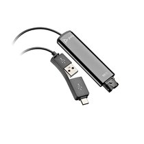Adaptador negro Poly DA75 USB a QD compatible con TAA