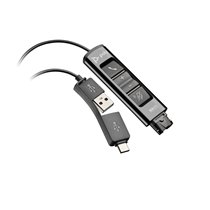 Adaptador negro Poly DA85 USB a QD compatible con TAA
