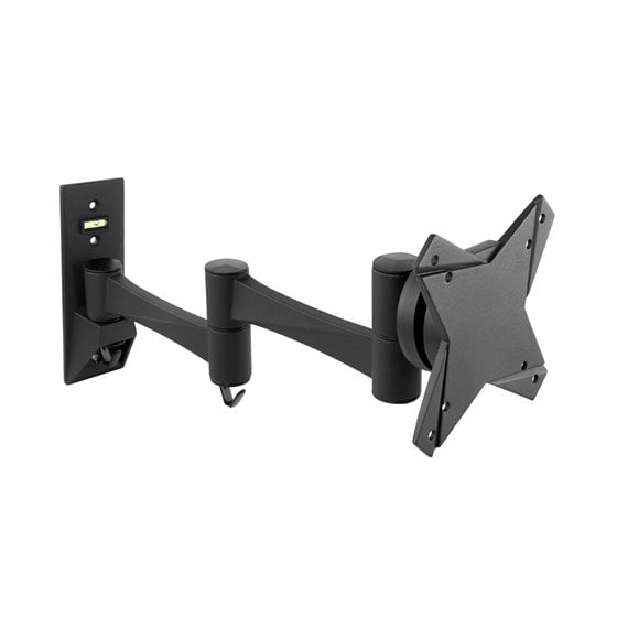 SOPORTE GIRATORIO E INCLINABLE PARA MONITOR / TV LCD, PLASMA Y LED (3 PIVOTES) DE 10-23, NEGRO