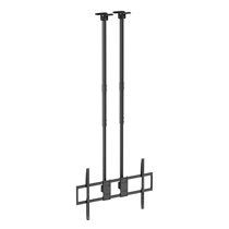 Soporte de Techo PRO Inclinable, Extensible y Nivelable para Monitor/TV 120kg de 60-120, Negro