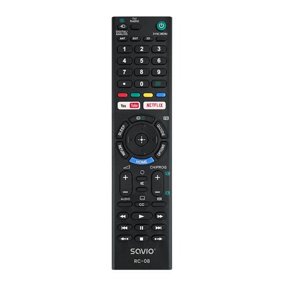 RC-08 mando a distancia TV Botones