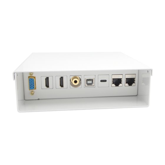 Caja de Conexiones VGA+JACK3.5+2xHDMI+1xUSB-C+1xUSB-B+2xRJ45 Cat.6A STP, Blanco