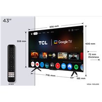 P7K 43P7K Televisor 109,2 cm (43") 4K Ultra HD Smart TV Wifi Metálico 430 cd / m²