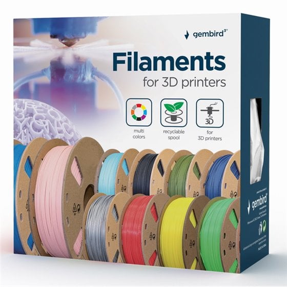 3DP-PLA1.75GE-01-B material de impresión 3d Ácido poliláctico (PLA) Azul 330 g