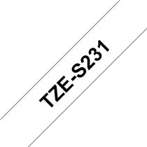 TZE-S231 cinta para impresora de etiquetas Negro sobre blanco TZ