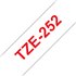 TZE-252 cinta para impresora de etiquetas Rojo sobre blanco