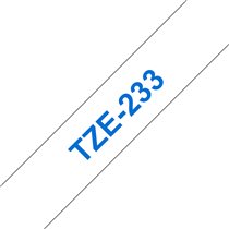 TZE-233 cinta para impresora de etiquetas Azul sobre blanco