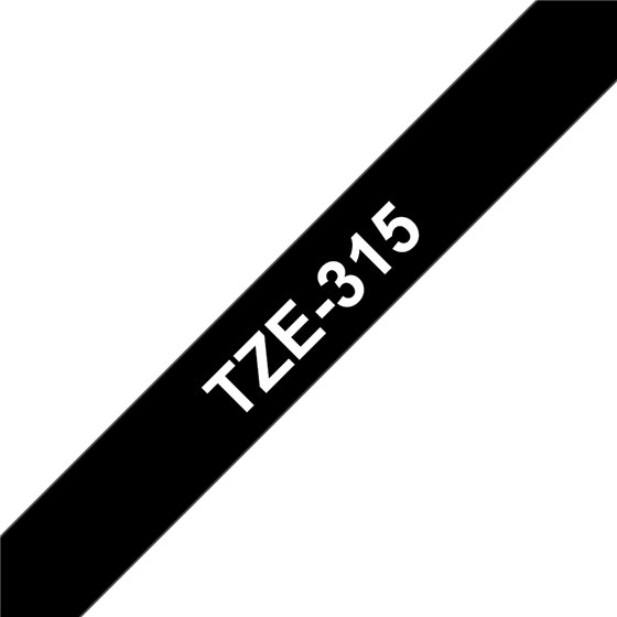 TZE315 cinta para impresora de etiquetas Blanco sobre negro TZe