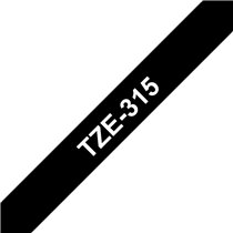 TZE315 cinta para impresora de etiquetas Blanco sobre negro TZe