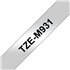 TZE-M931 cinta para impresora de etiquetas Negro sobre plata