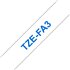 TZE-FA3 cinta para impresora de etiquetas Azul sobre blanco