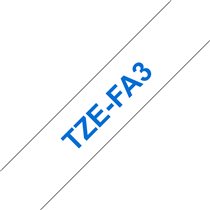 TZE-FA3 cinta para impresora de etiquetas Azul sobre blanco