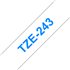 TZE-243 cinta para impresora de etiquetas Azul sobre blanco