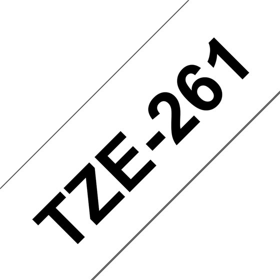 TZE-261 cinta para impresora de etiquetas Negro sobre blanco TZ