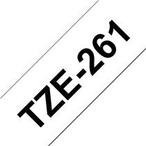 TZE-261 cinta para impresora de etiquetas Negro sobre blanco TZ