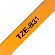 TZE-B31 cinta para impresora de etiquetas Negro sobre naranja fluorescente