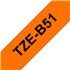 TZE-B51 cinta para impresora de etiquetas Negro sobre naranja fluorescente