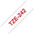 TZE-242 cinta para impresora de etiquetas Rojo sobre blanco