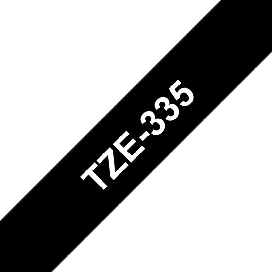 TZE-335 cinta para impresora de etiquetas Blanco sobre negro TZ