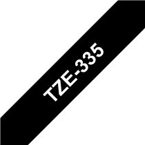TZE-335 cinta para impresora de etiquetas Blanco sobre negro TZ