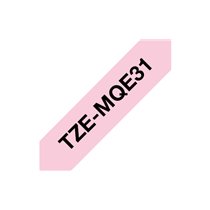 TZEMQE31 cinta para impresora de etiquetas Negro sobre rosa TZe