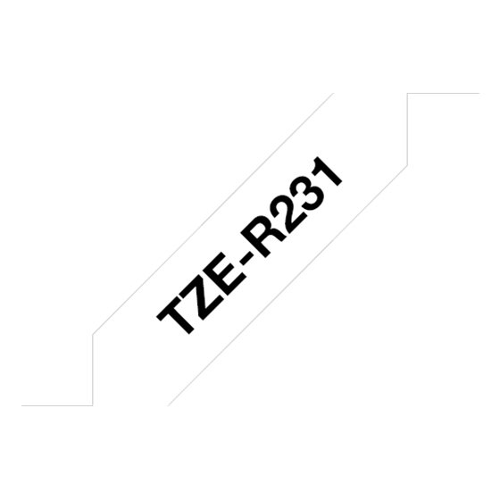TZE-R231 cinta para impresora de etiquetas Negro sobre blanco