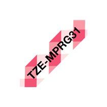 TZE-MPRG31 cinta para impresora de etiquetas Negro sobre rojo