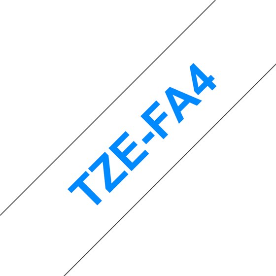 TZE-FA4 cinta para impresora de etiquetas Azul sobre blanco