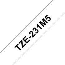 TZE-231M5 cinta para impresora de etiquetas Negro sobre blanco